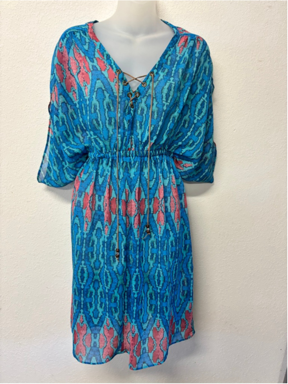 Nicole by Nicole Miller Boho Sheer Coverup/Dress Size 6